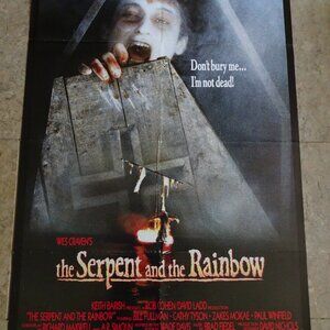 THE SERPENT AND THE RAINBOW - MOVIE POSTER - VINTAGE WES CRAVEN MOVIE POSTER